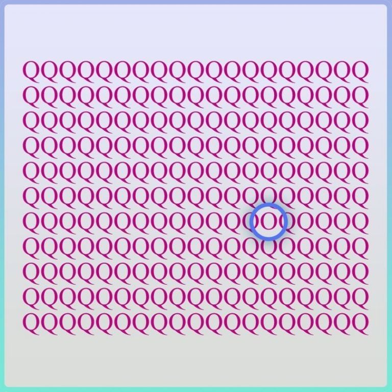 Ένα προκλητικό παζλ IQ: μόνο οι τυχεροί θα βρουν το κρυμμένο γράμμα 'Ο'.