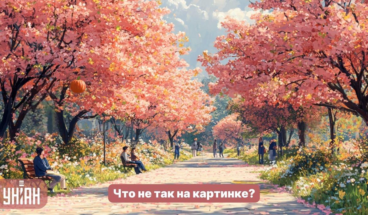 Βρείτε ένα παράξενο ζωύφιο σε ένα πάρκο με δέντρα σακούρα σε 5 δευτερόλεπτα: ένα απλό τεστ IQ