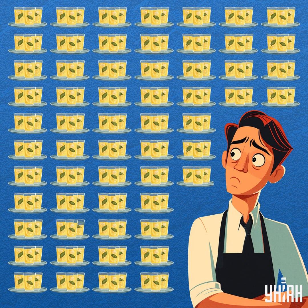 Βρείτε ένα ποτήρι που έχει λιγότερη λεμονάδα μέσα από τα υπόλοιπα δοχεία / κολάζ Moje