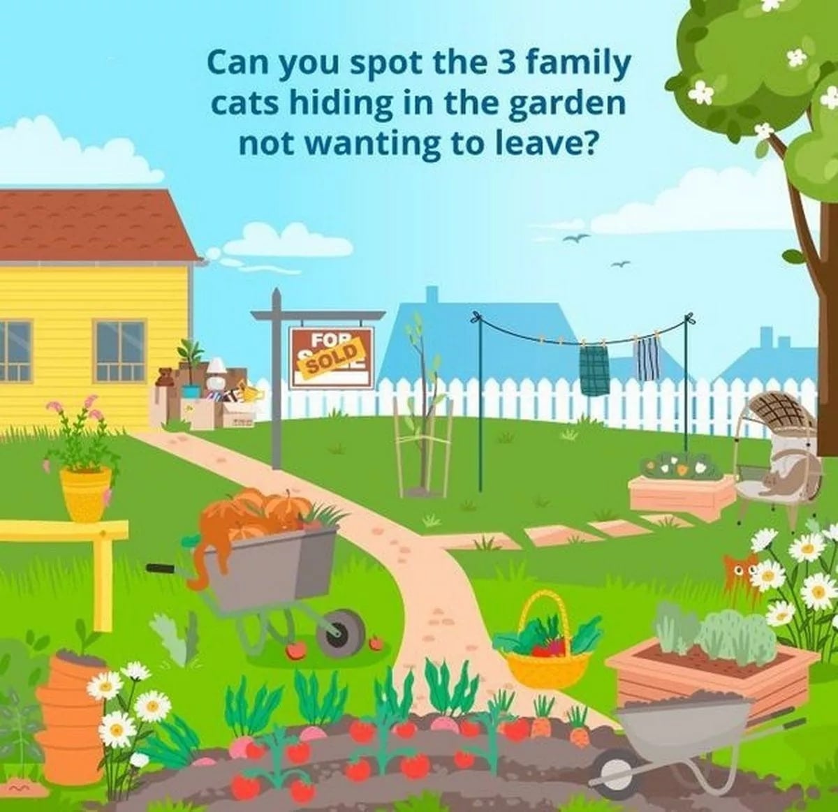 Υπάρχουν τρεις πονηρές γάτες που κρύβονται σε αυτή την εικόνα